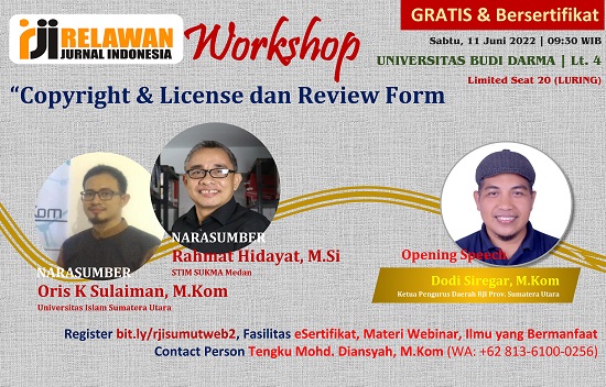 Workshop Publikasi Ilmiah Dengan Tema Copyright & License dan Review Form